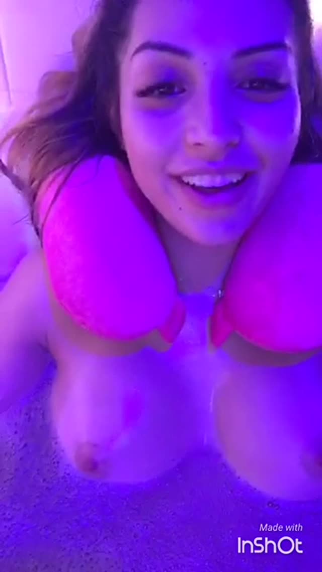 Hot girl make a selfie in bathtub