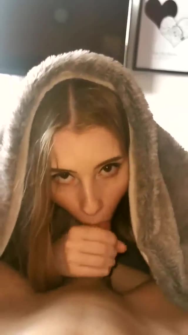 Morning breakfast under the blanket