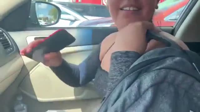 Picked up from school student blowjob in the car