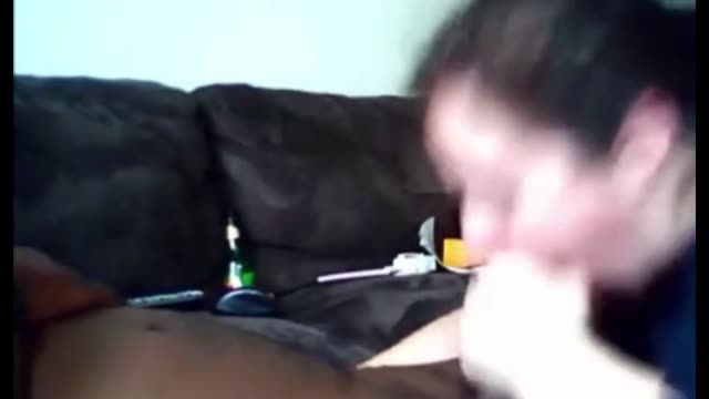 White Woman Sucks and Swallows a Black Cock to Perfection