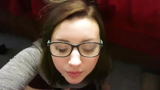 Nerdy cute teen thick sticky facial