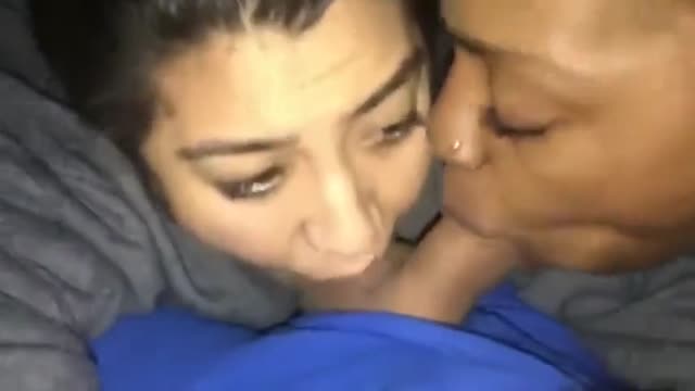 Black girl and her latina friend suck dick together
