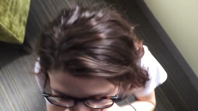 Stuffing my mouth with boyfriends cock