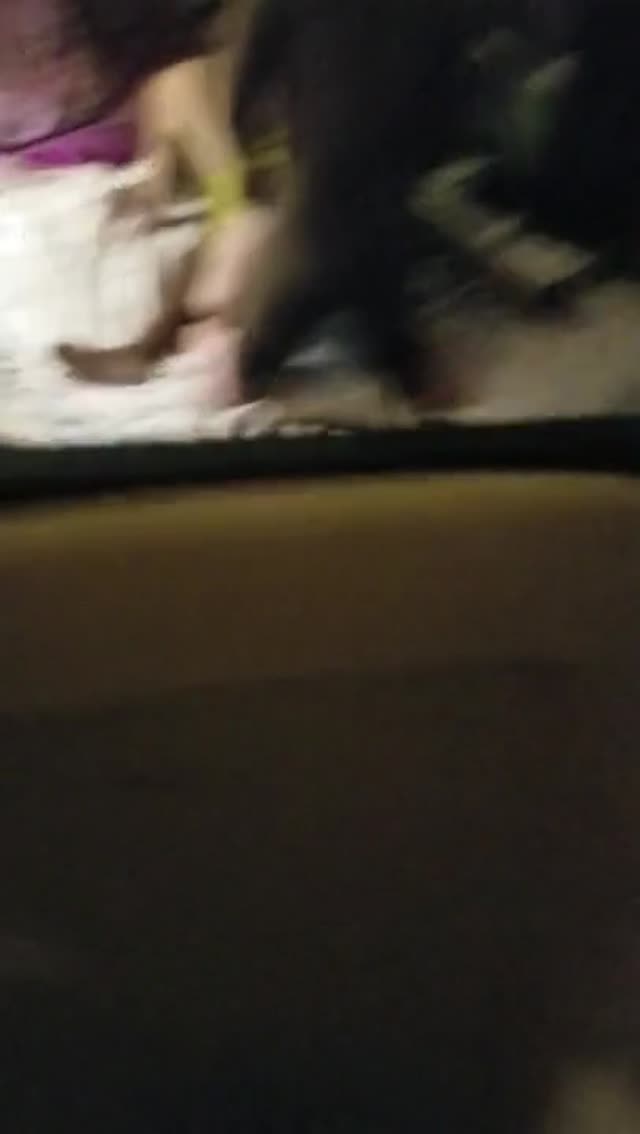 Husband spying on his wife with 2 black men