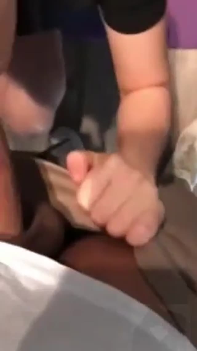 Asian teen with perky tits sucking dick