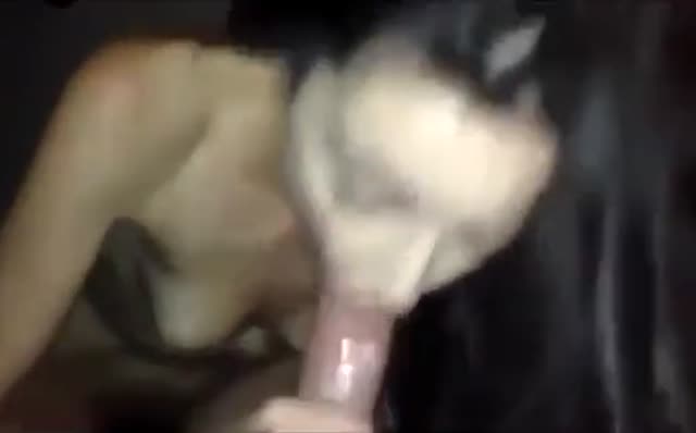 Skinny girl gets a huge load sucking him off