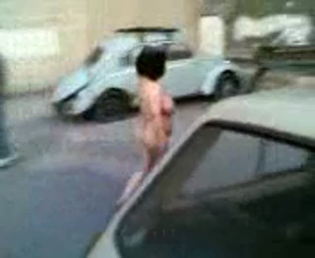 Naked Mature Woman Walking on the Street – Nude in Public