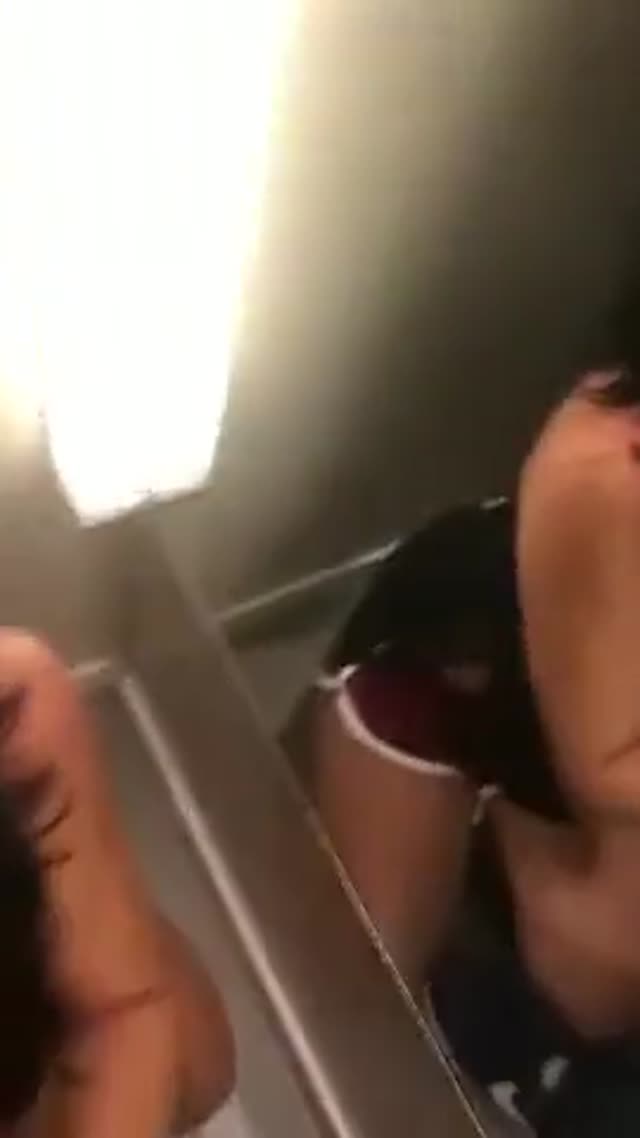 Hot asian sucks and swallows in dressing room