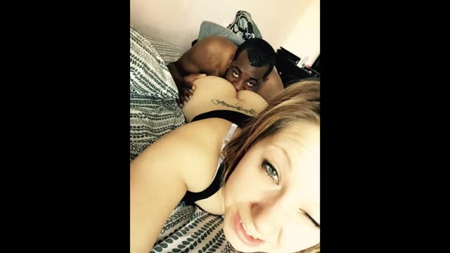 Big booty white girl having fun with bbc