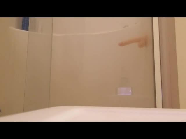 Wife tries new dildo in shower