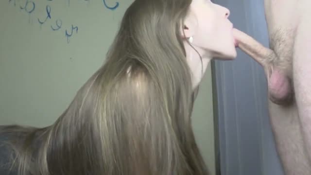 Mind blowing deepthroat and swallow