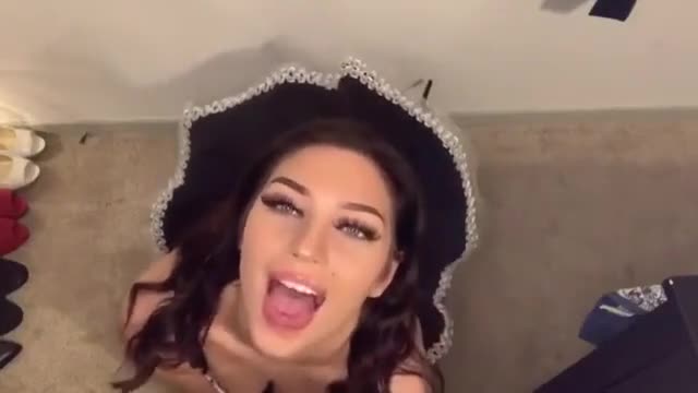 Cosplay beauty gives incredible blowjob to black lover