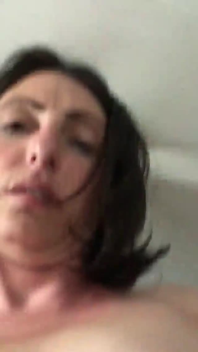 Saggy tits milf riding dick