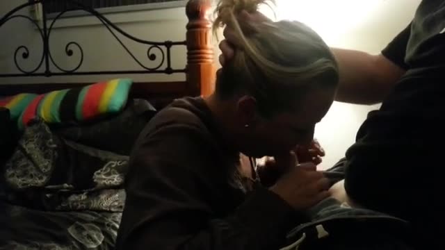 Wife sucking friend and hubby