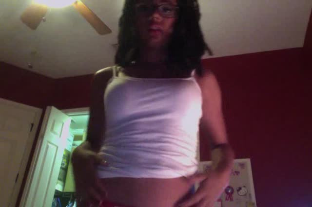 Black teen with amazing body