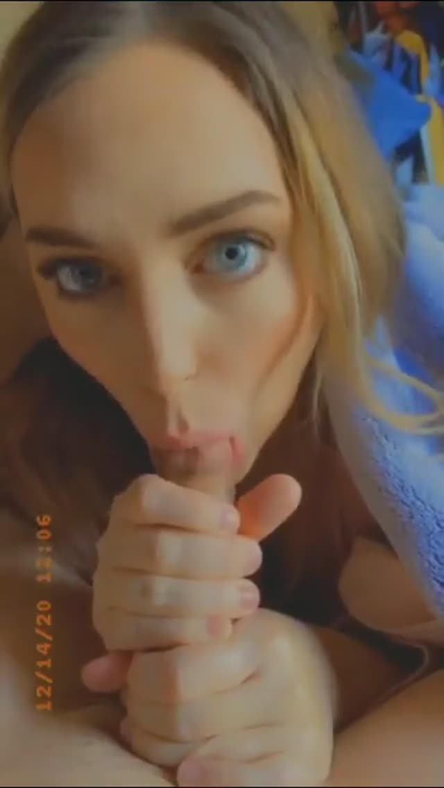 World class blowjob eye contact and full swallow