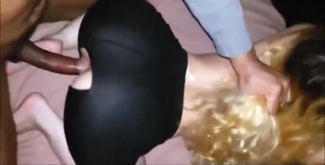 Hot blonde ass 2x bbc creampie