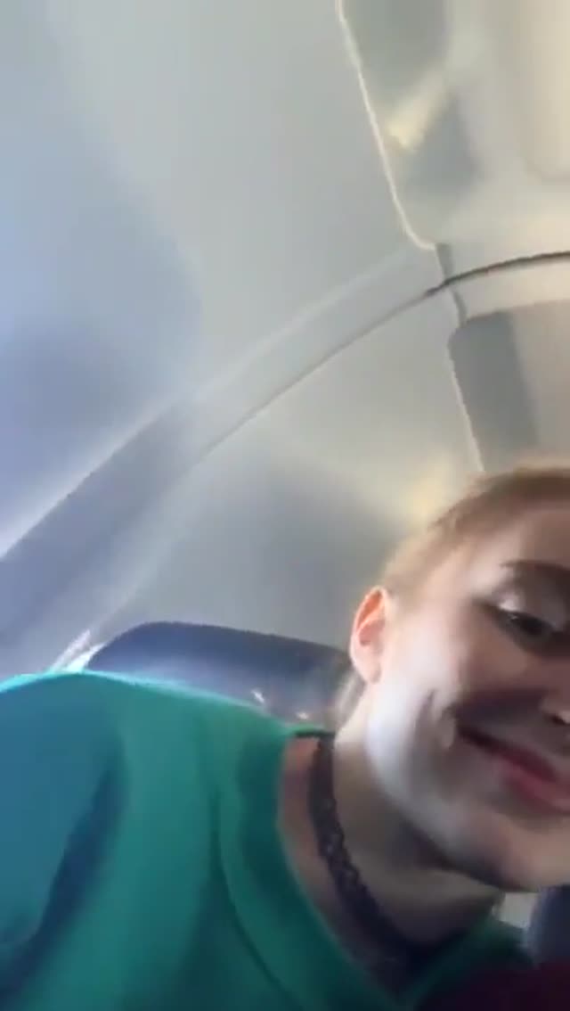 Public plane blowjob
