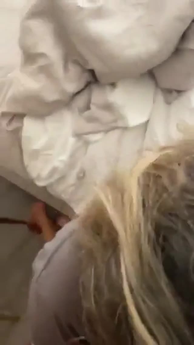 Hot latina opens her mouth for facial