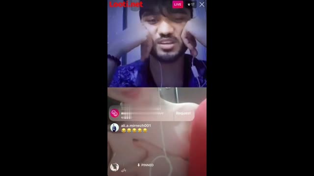 لایو دختره ممه هاشو به دوست پسرش نشون میده