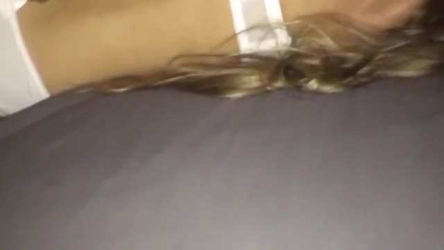 Freaky slut in white sexy longerie