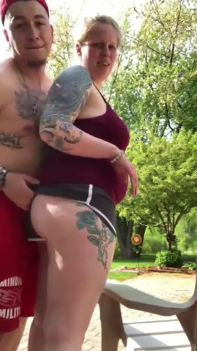Chubby wife fucked outdoors