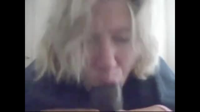 Mature Blonde Wife Wears Her Wedding Ring While Sucking Black Cock