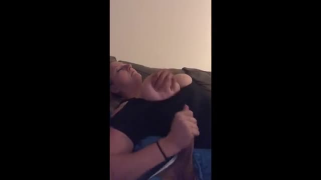 Chubby blonde milf with great juggs deepthroats