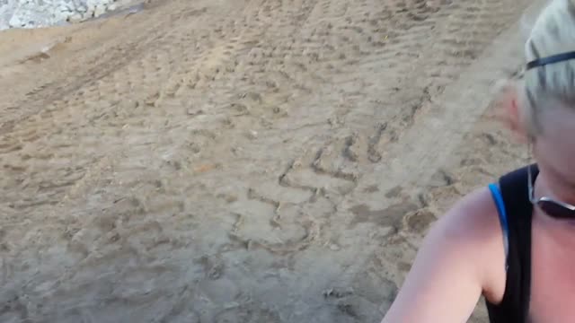 Wife blow and cum swallow on dirt road