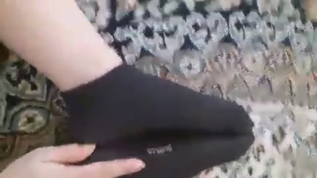 فوت فتیش دختر ایرانی با جوراب اسپرت مشکی