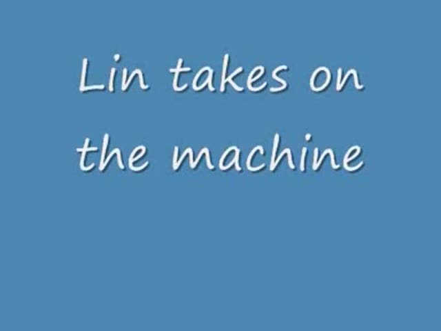 Wife gets fucked doggie by a machine