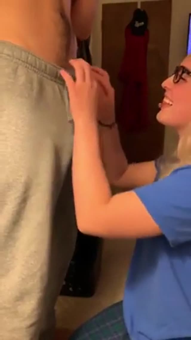 Blonde girlfriend loves sucking dick