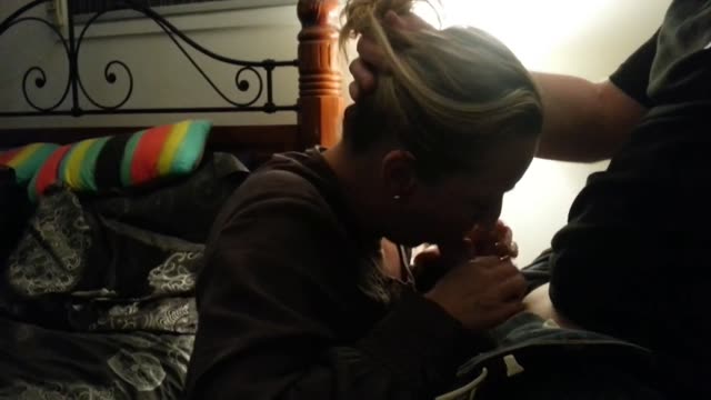 Amateur Cuckolding MILF Sucking Husband And His Best Friend