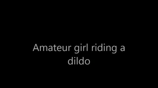 Amateur girl riding a dildo