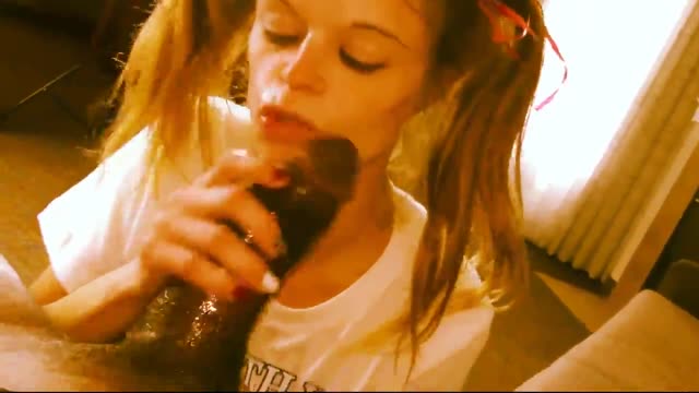 Southern racist white slut worships bbc