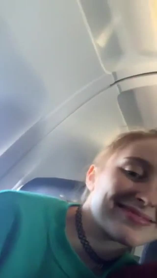 Cutie pie blowing on the plane